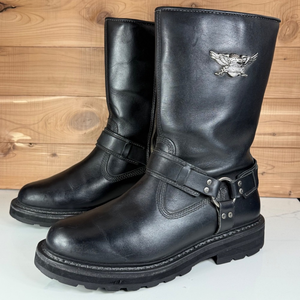 Vintage Harley Davidson Men's Leather Stratus Harness Boots (95143)  Size 11